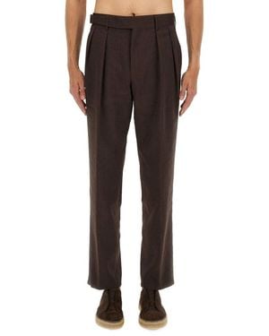 BOSS Linen "Port" Pants - Black