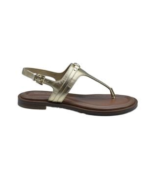 Michael Kors Golden Laced Shoes With Thong Silhouette - Black