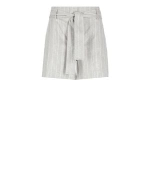 D.exterior Viscose Blend Bermuda Shorts - White
