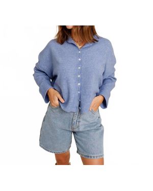 Things Between Cult Rolled Neck Cardigan - Blue
