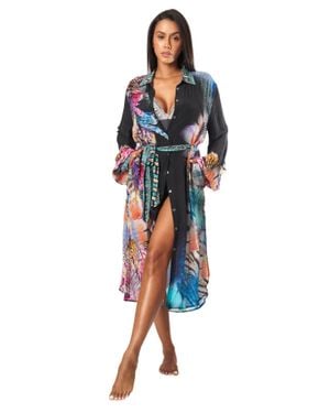 La Moda Clothing Nila Relaxed Overshirt - Multicolor