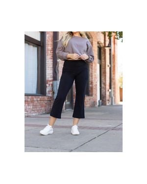 Julia Rose Delilah Kick Flare Leggings With Pockets - Black