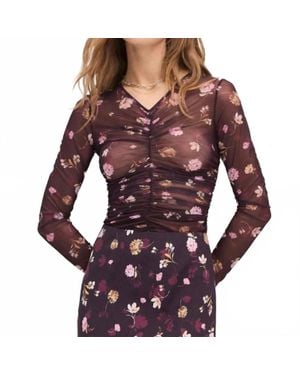 FAVORITE DAUGHTER Mesh Party Top - Purple