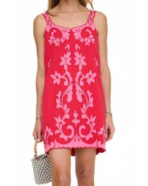 Fate Embroidered Mini Shift Dress
