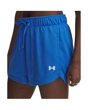 Under Armour Icon Mesh Shorts Drawstring Waist Active Kfc1127 - Blue