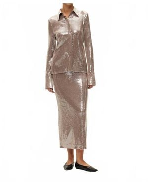 Elodie Bruno Belinda Sequin Skirt - Brown