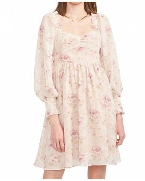 En Saison Eaven Mini Babydoll Dress - Natural