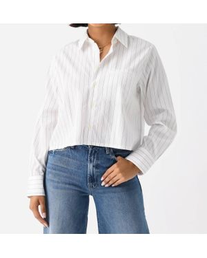 Citizens of Humanity Fino Cropped Button Up Shirt - White