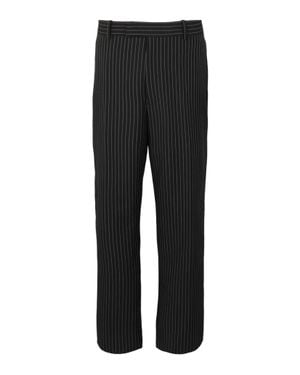 Ferragamo Pinstripe Pants - Black