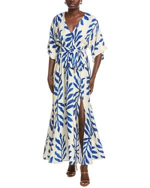 Marion Kimono Maxi Dress - Blue