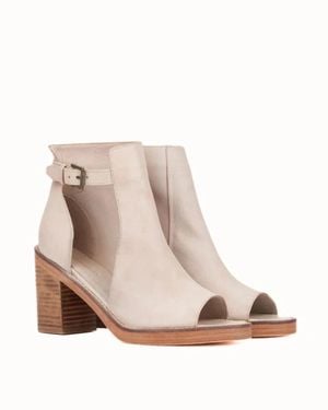 Vintage Foundry Vintage Foundry Co Laverne Sandal Ivory Peep Toe Ankle Strap Zap1554 - Natural