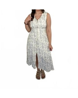 Hayden LA Sabrina Floral Gauze Dress - Gray