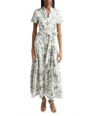 Alice + Olivia Lucy Midi Shirt Dress - White