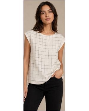 Drew Gemma Check Top - Black