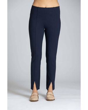 Apny Ponte Split Hem Pants - Blue