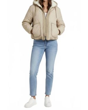 Love Tree Reversible Faux Fur Coat - Blue