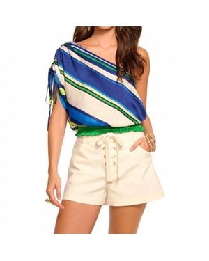 Ramy Brook Delara One-Shoulder Top - Blue