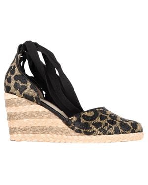 Sophia Webster Printed Espadrille Wedge Pumps - Brown