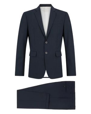 DSquared² Tailored Two-Button Virgin Wool Suit - Blue