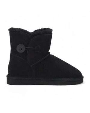 TruClothing Sheepskin Suede Winter Slip-On Bootie Indoor Outdoor - Black