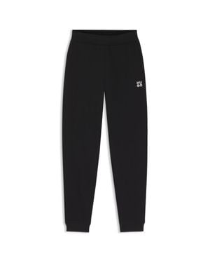 HUGO Cotton-Terry Sweatpants With Embroidered Logo - Black
