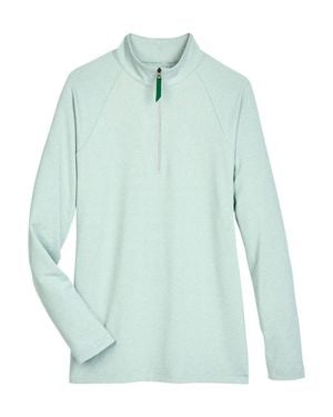 Devon & Jones Crownlux Performanceclubhouse Micro-Stripe Quarter-Zip Pullover - Blue