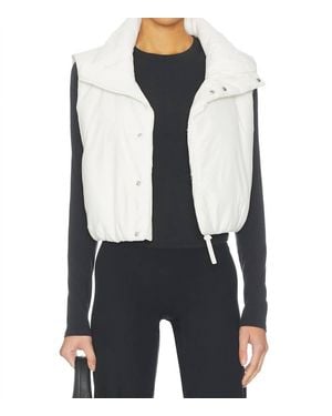 Beyond Yoga Warm Up Puffer Vest - White