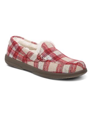 Vionic Lynez Plaid Slipper - Pink