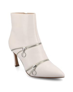 Journee Collection Journee Catoa Zipper Detail Dress Booties - White