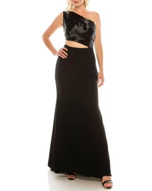 strapless open back dress Charmed One Shoulder Midi Dress main image 1