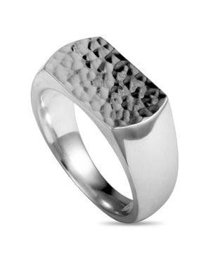 Georg Jensen Smithy Hammered Band Ring - Metallic
