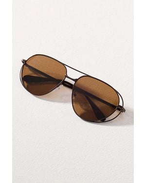 I-SEA Metal Aviator Sunglasses - Brown