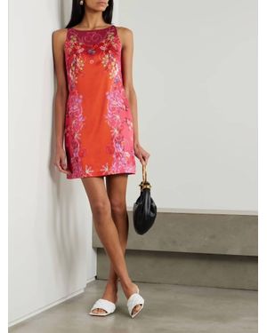 Saloni Alba Mini Dress - Red