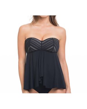 Gottex Some Like It Hot Bandeau Fly Away Tankini Top - Black