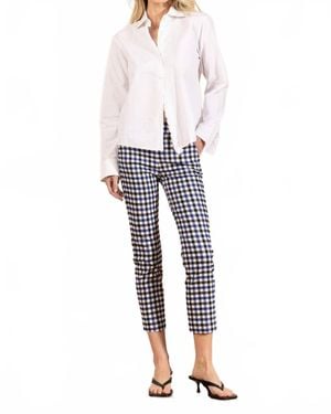 Avenue Montaigne Lulu Straight Cropped Pant - Blue