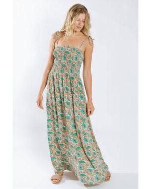 Raga Ujala Smocked Maxi Dress - White
