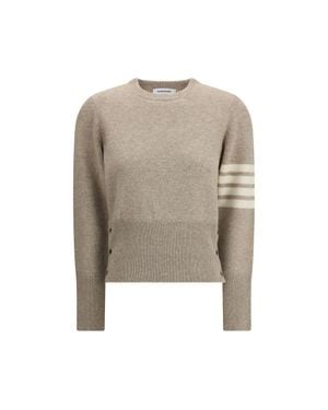 Thom Browne Thom E Wool Sweatshirt - Natural