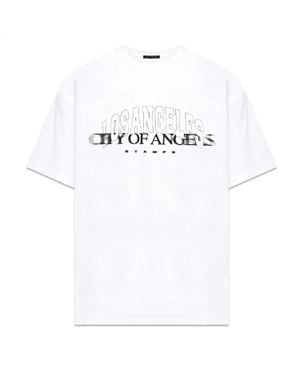 Stampd T-Shirt City Of Angels Graphic Vintage Relaxed Fit Frog429 - White