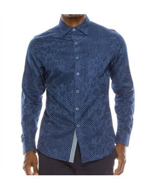 Daniel Polka Dot Dress Shirt - Blue