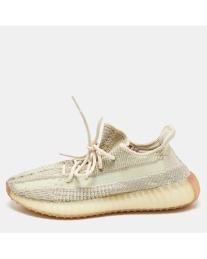 Yeezy Boost 350 V2 Size 44 Knit Fabric Low Top Sneakers - Metallic