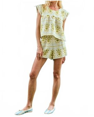 Hunter Bell Delphine Short Sleeve Top - Green