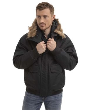 U.S. POLO ASSN. U. S. Polo Assn. Snorkel Jacket Faux Fur Hooded Full Zip Frog687 - Black