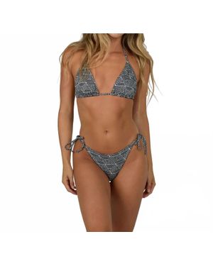 Salty Crew Sailing Geo Tie-Side Bikini Bottom - Brown