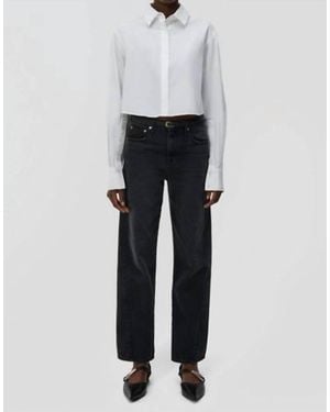 Jonathan Simkhai Sawyer High Rise Wide Leg Jeans - Gray