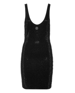Philipp Plein Short Tank Dress Mix Strass - Black
