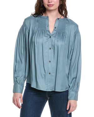 Rebecca Taylor Twill Blouse - Blue