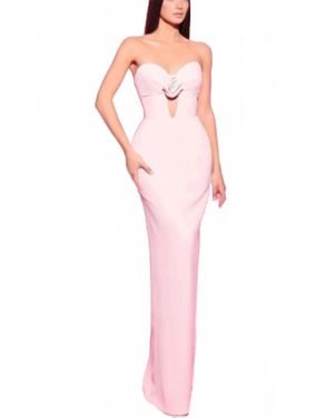 Tarik Ediz Strapless Dress With Cut Out Bodice - Pink