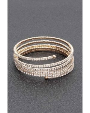 Fashnzfab Rhinestone Bracelet - Gray