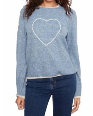 Charlie b Embroidered Heart Sweater - Blue