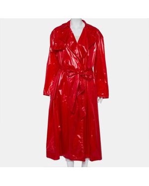 Ellery Synthetic Belted Le Strange Trench Coat - Red
